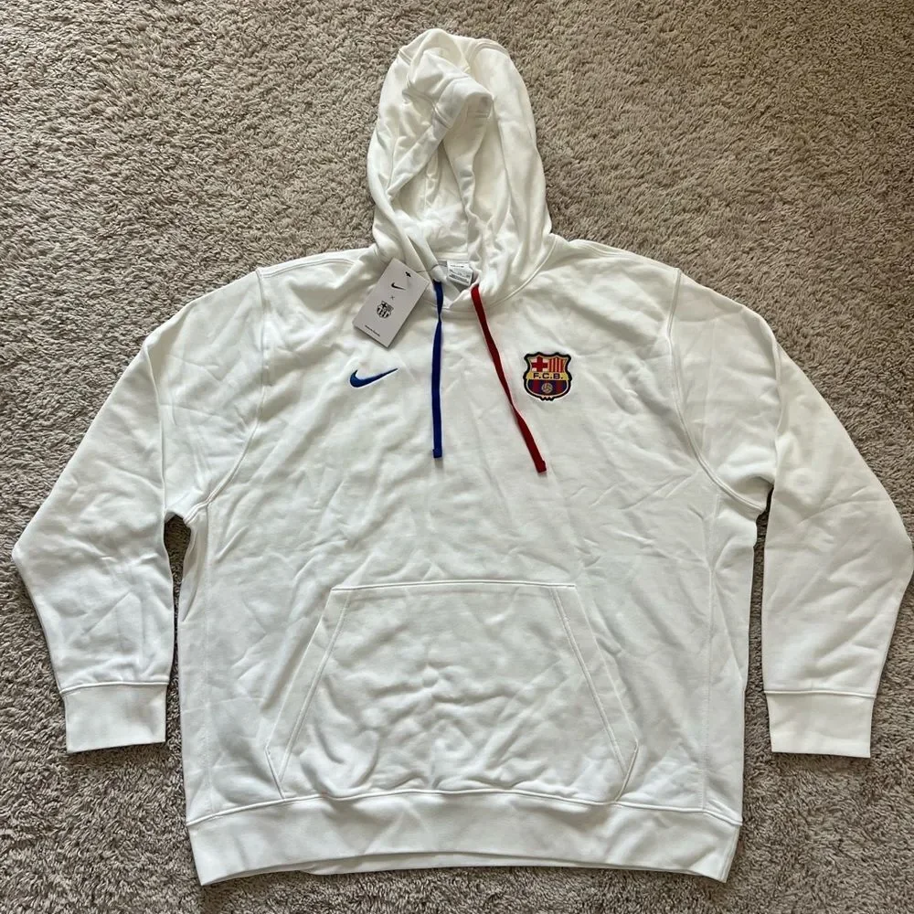 Nike FC Barcelona Club Fleece French Terry Pullover Hoodie